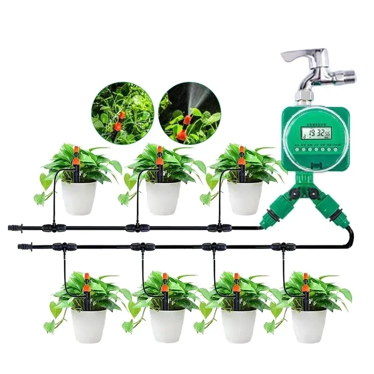 5M-40M Drip Irrigation System Automatic Watering Garden Hose Micros Drip Watering Kits with Timer