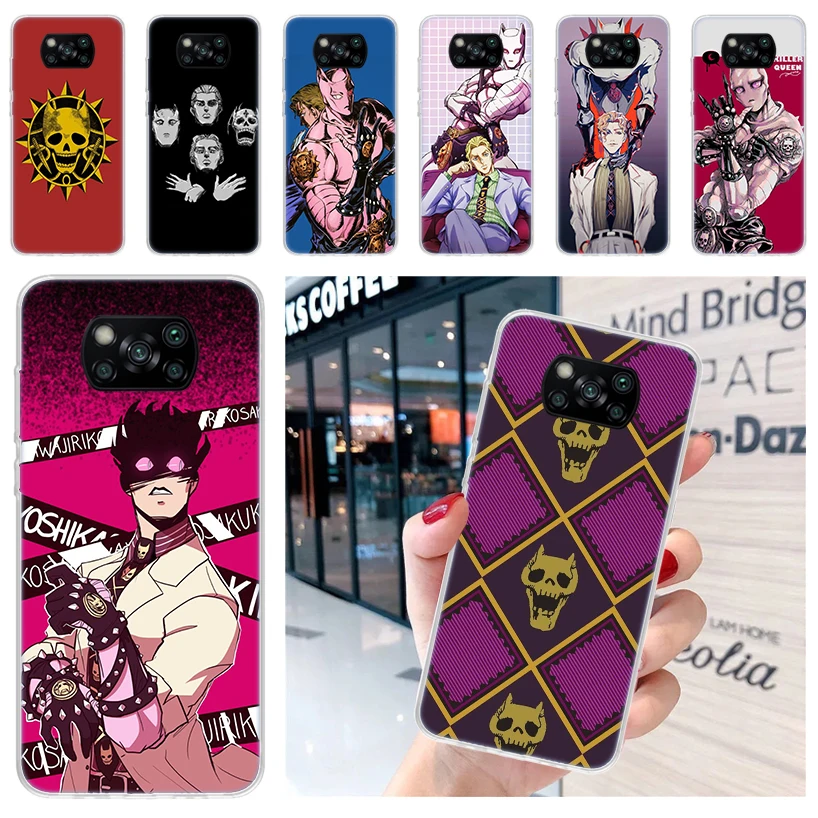 JoJo Adventure Killer Queen Soft Phone Case for Xiaomi Poco X6 X5 X4 Gt X3 Nfc F6 F5 Pro M5s M5 M4 M3 F4 F3 F2 F1 Capa Coque Cov