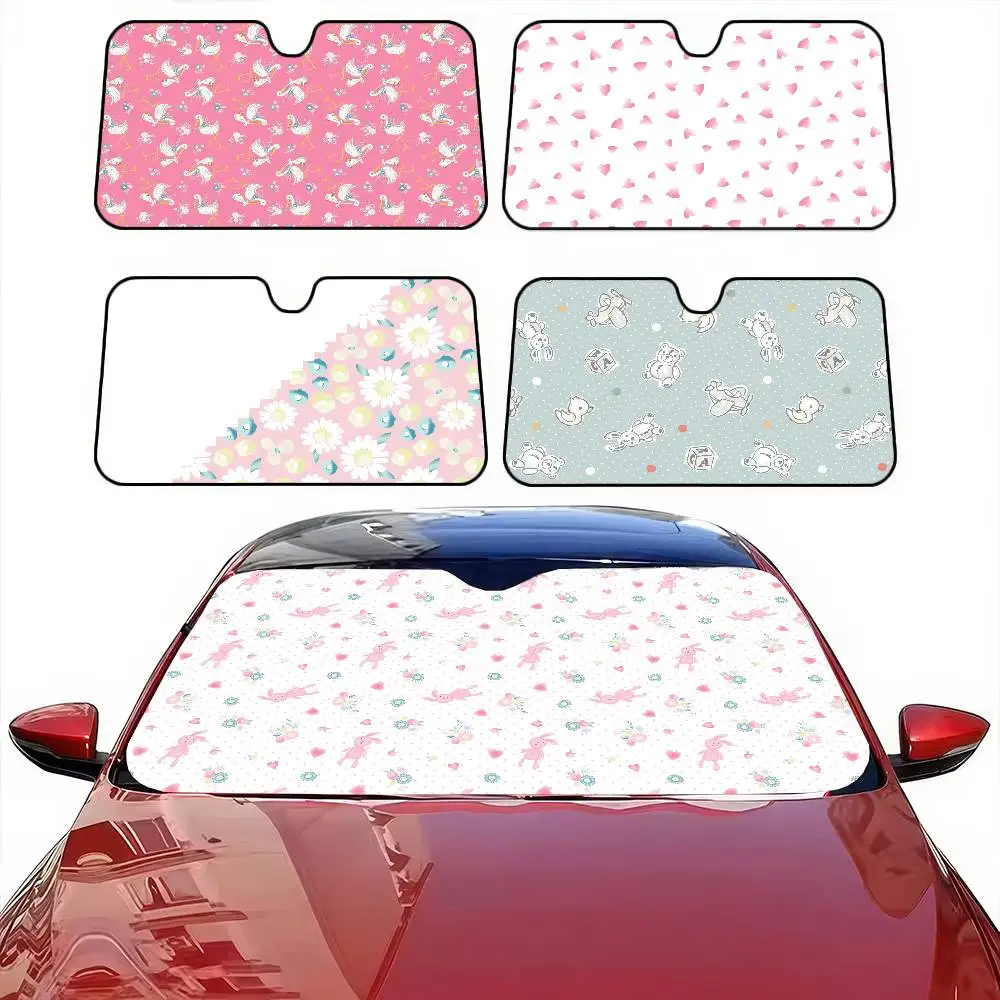 Cute Animal (Baby Nautical) Car Windshield Sunshade - Anti-UV Sunblock, Front Shield, Double-Layer Interior Protector