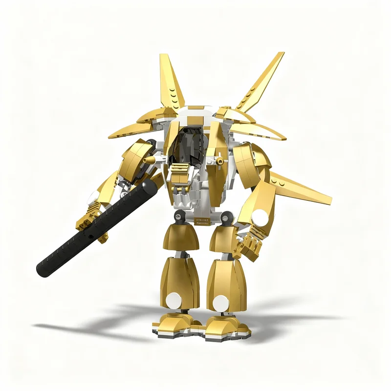 411pcs-moc-gold-titan-exo-force-model-building-blocks-toys-brick-display-education-creative-collection-assemble-3d-art-idea