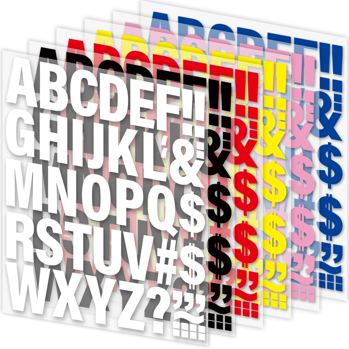 Letters A-Z Blue Red Stickers Decals On Clothes Mixed Color Alphabet New Design Diy Accessory Print On T-Shirt Clothes Decoratio