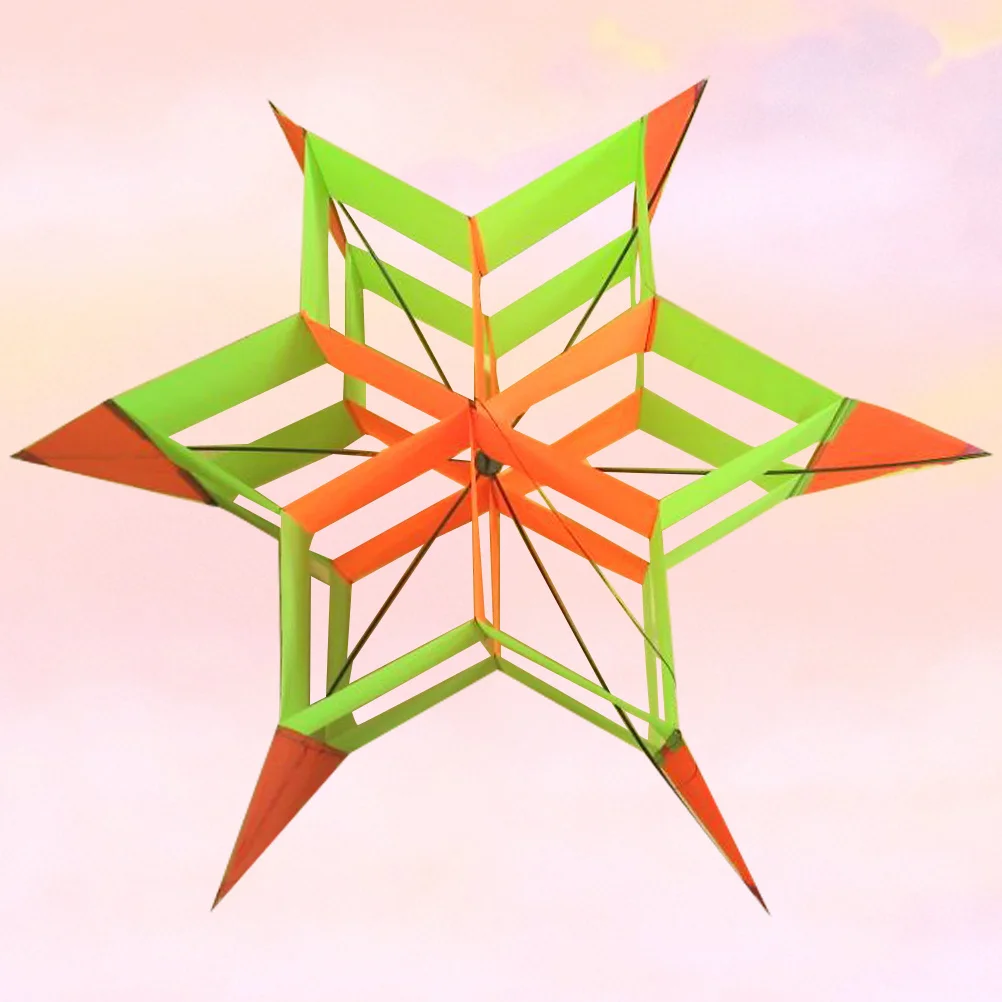 Cometa hexagonal de flor de ciruelo para exteriores, colorida, brillante, creativa, divertida, de tela estéreo, para adultos y niños, cometa de flor de ciruelo