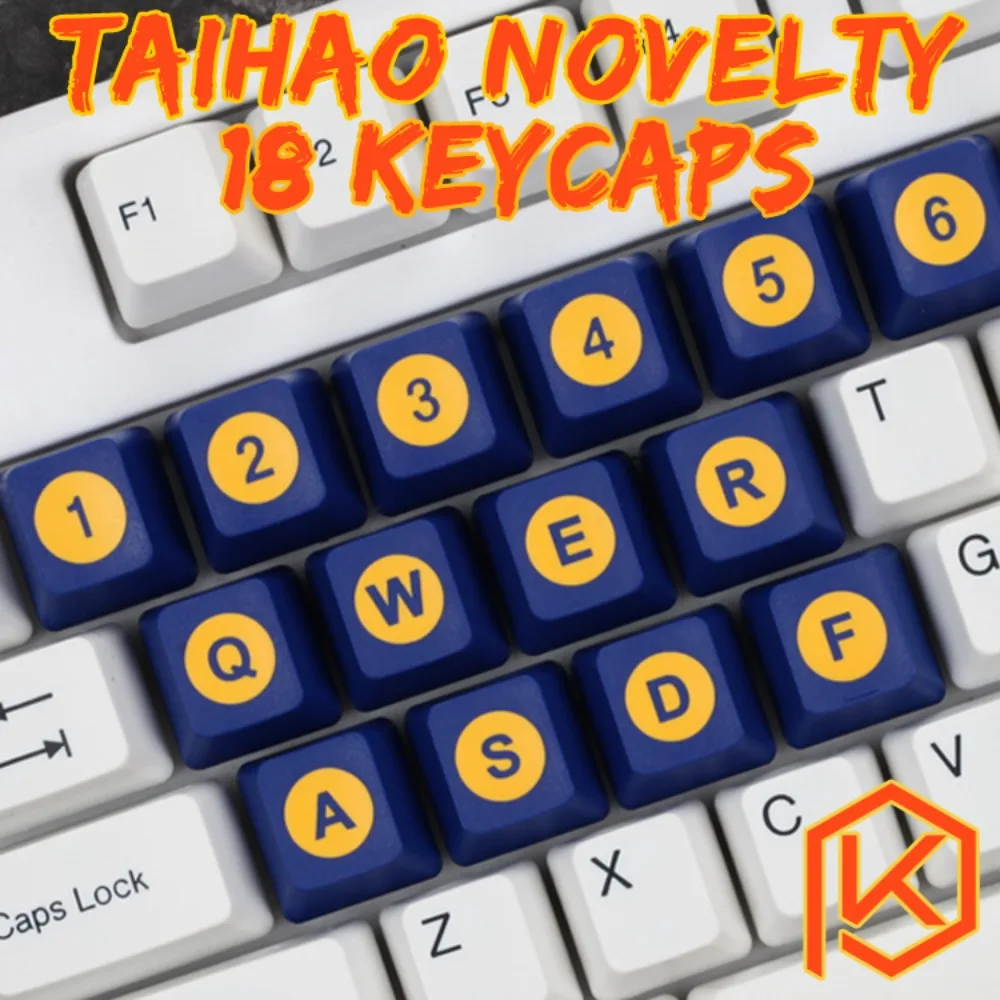 

Game Keycap Set 18keys Custom Blue Pink Cherry Profile Number Direction Key Caps for Mechanical Keyboard Cap Game Accessories