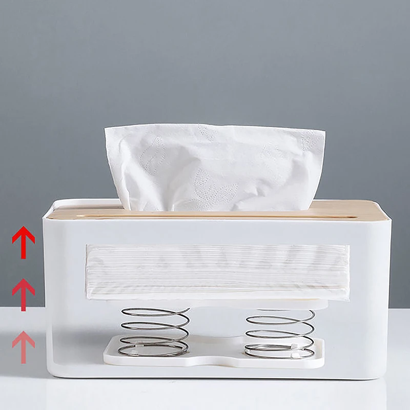 1pc Creative Spring Holder Tissue Box Automatic Lift Spring Loaded Tissue Box Tissue Spring Bracket Car Tissue Box Spring Holder