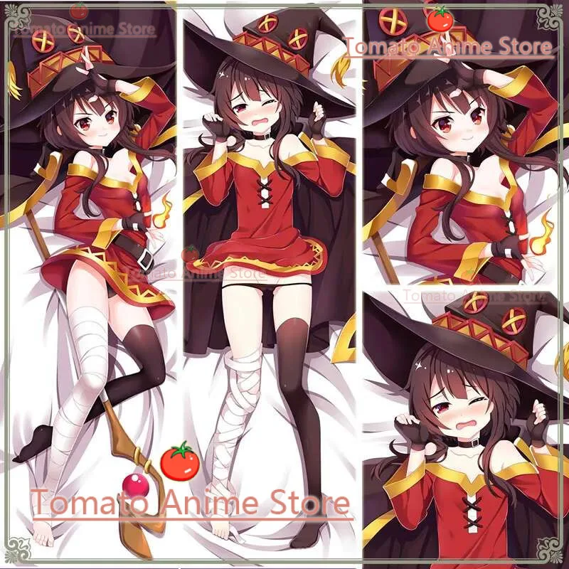 

Megumin Dakimakura Hing Body Pillow Case Cosplay Japanese Otaku Cushion Cover Xmas Gifts