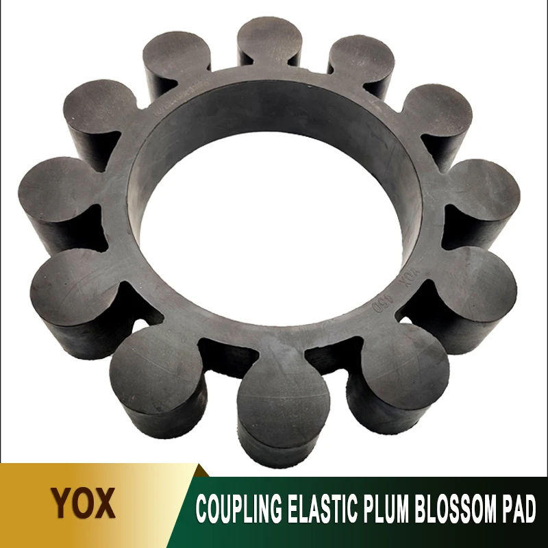 YOX Fluid Coupling Spider Rubber Buffer Pad Elastic Shock Absorbing Gasket Jaw Coupling Insert 10/12/16/18 Lobes OD 177-580mm