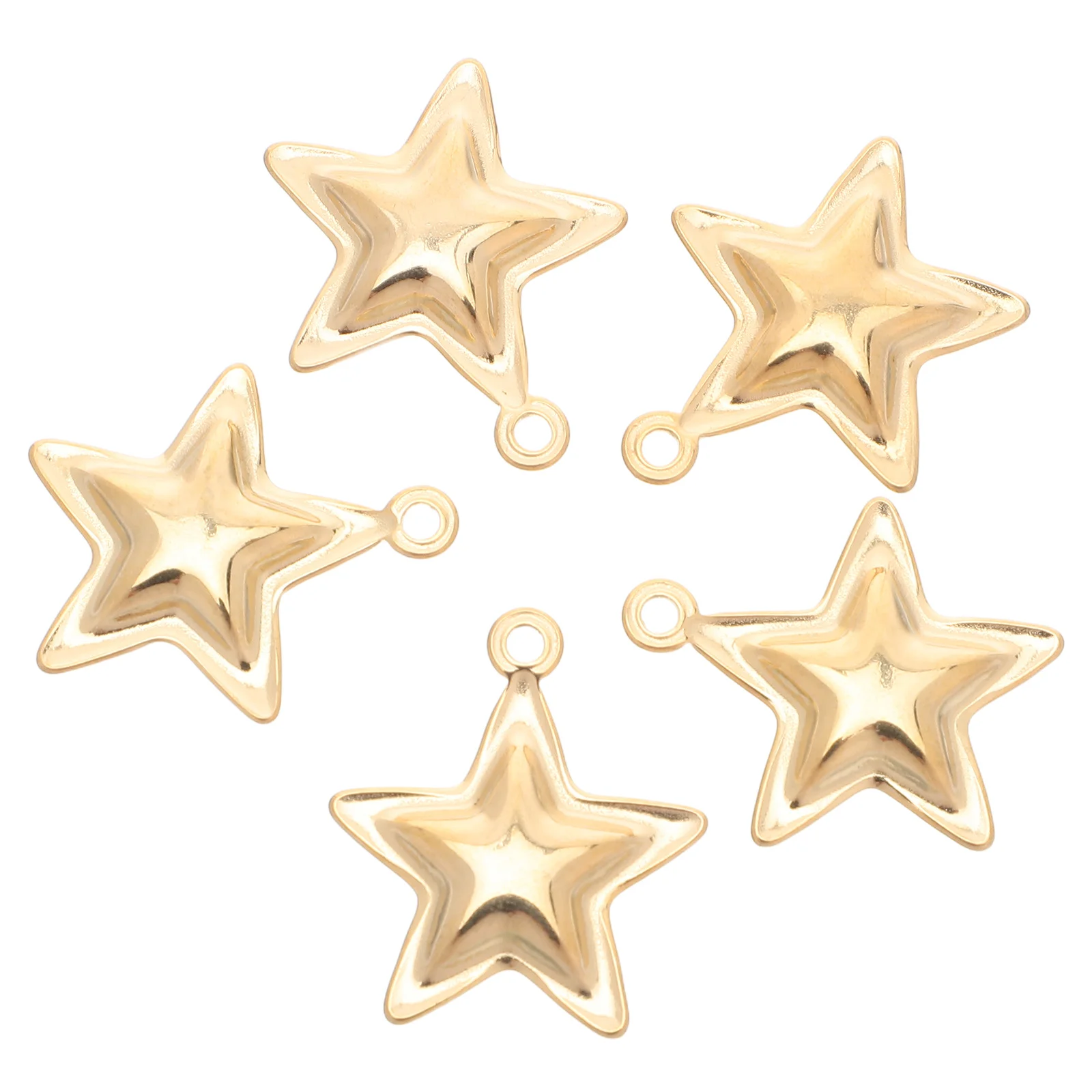 

6 шт., подвески со звездами из нержавеющей стали, подвески, сделай сам, изготовление ювелирных изделий, ожерелье, браслет, брелок, уникальное мастерство, маленькая подвеска со звездой