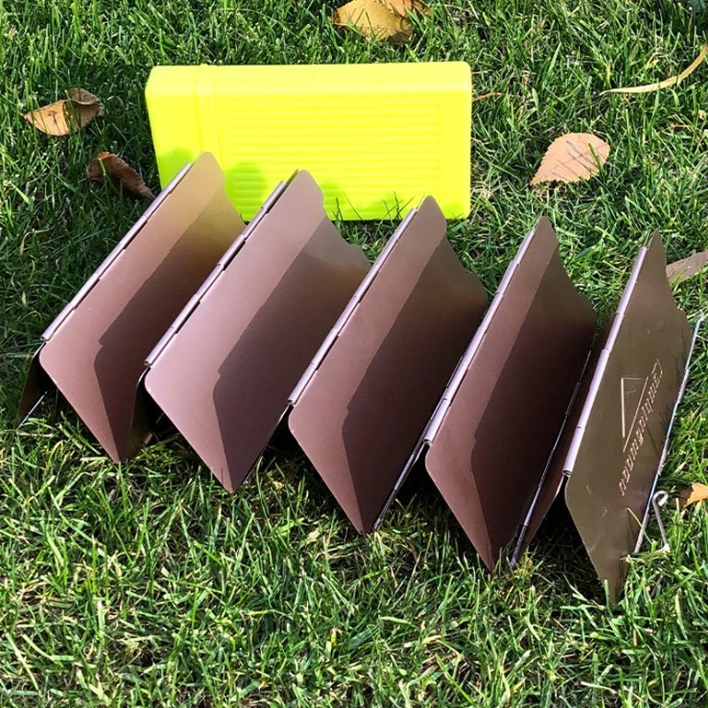 

CAMPINGMOON YD-8 Мини-ветрозащита для пикника из алюминиевого сплава, складная, портативная, для походной плиты