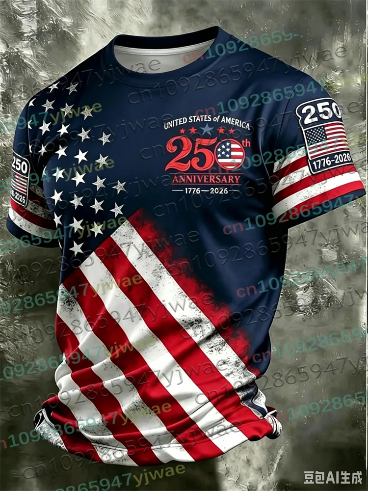 America 250th Anniversary Parent-child TShirt USA Flag 1776–2026 Patriotic American Independence Day Apparel Fourth Of July Top