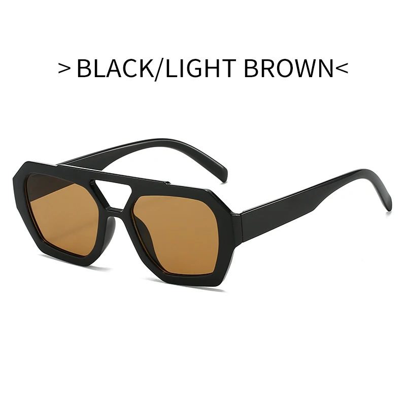 الرجعية مزدوجة الجسور النظارات الشمسية النساء الرجال بسيطة الكلاسيكية ظلال في الهواء الطلق القيادة نظارات شمسية سيدة رجل UV400 نظارات واقية #2