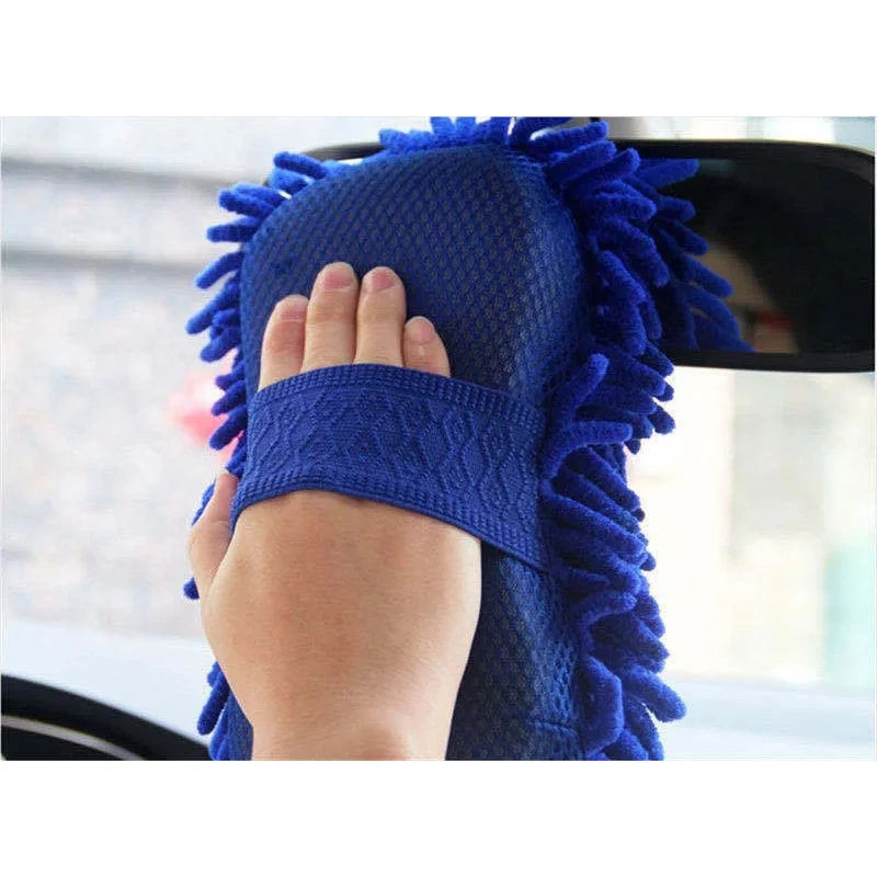 غسيل السيارات ستوكات الشنيل إسفنجة غسيل السيارات الرعاية فرشاة غسيل وسادة غسل منشفة قفازات السيارات اكسسوارات التصميم الأداة #1