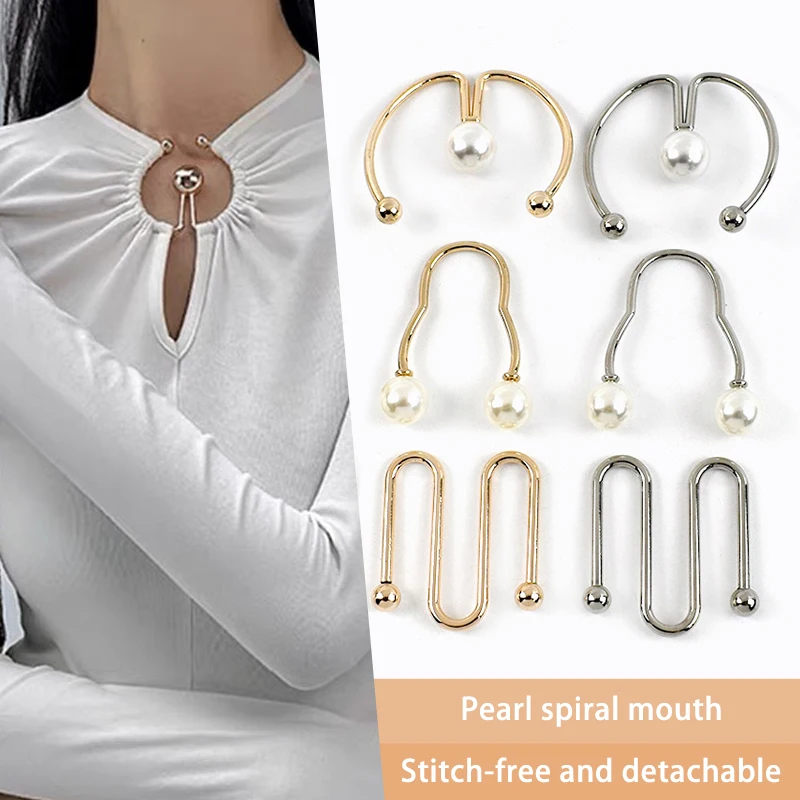 

2/5Pcs 47/50/53/57mm Metal Irregular Buckle Belt Collar Screw Hook Dress Decoration Spiral Button DIY Garment Sewing Accessories