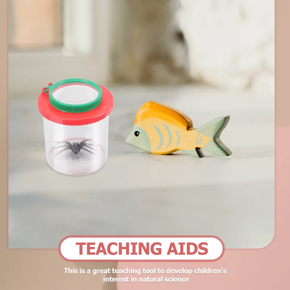 

3Pcs Kids Plastic Bug Observation Boxes Portable Handheld Magnifier Lid for Outdoor Insect Exploring Teaching Apparatus Viewer