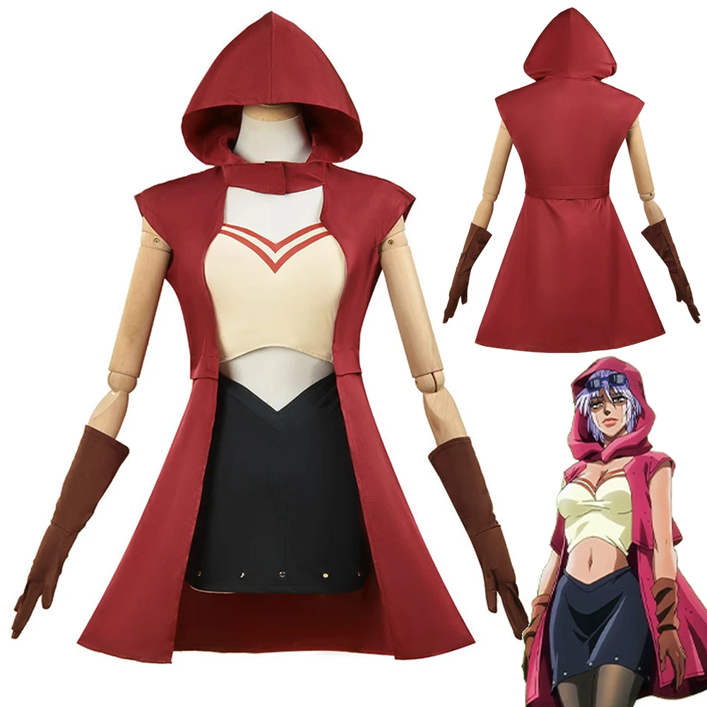 

Anime JoJo Cosplay Bizarre Adventure Mariah Cosplay Dress Costume Women Roleplay Fantasia Clothing Halloween Party Role Suits