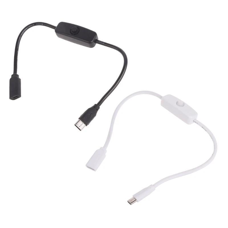 

Convenient Type C Charging Extension Cord On/Off Button for Phones USB Devices Dropship