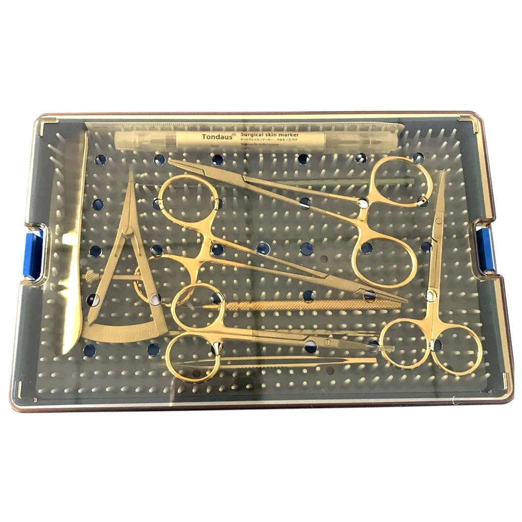 Ophthalmic Surgical Scissors Instruments Set 12pcs Blepharoplasty Kits Blepharoplasty Set