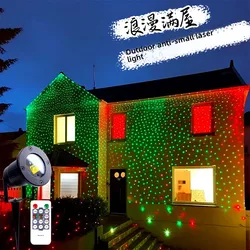 Moving Full Sky Star Laser Projector Lamp Outdoor Garden Landscape Lighting Red&Green Christmas Party LED Stage Light