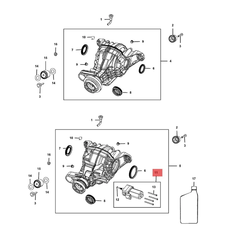 68214628AA Rear Differential Lock Motor Actuator For Dodge Durango Jeep Grand Cherokee 2014-2022 3.6L 5.7L 6.2L 6.4L