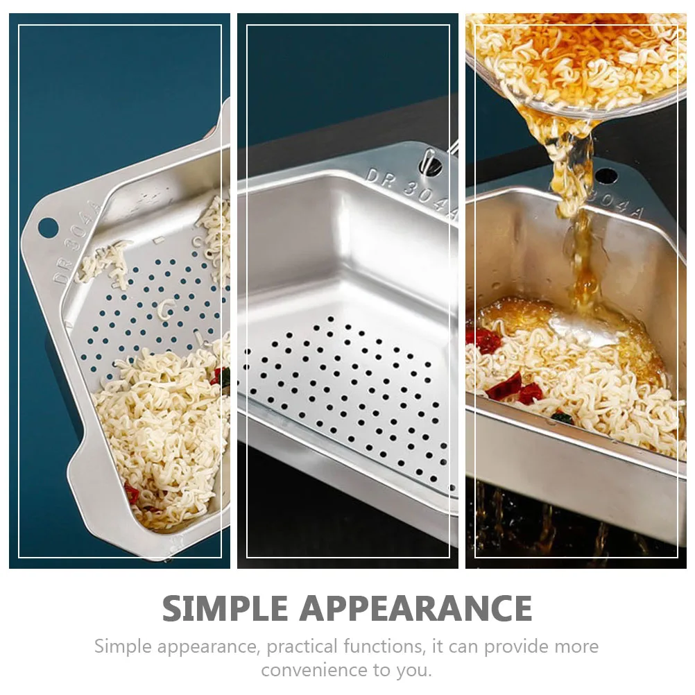 

Stainless Steel Sink Drain Basket Triangle Corner Strainer Home Supply Practical Filter Food Residues Unblock Sewer