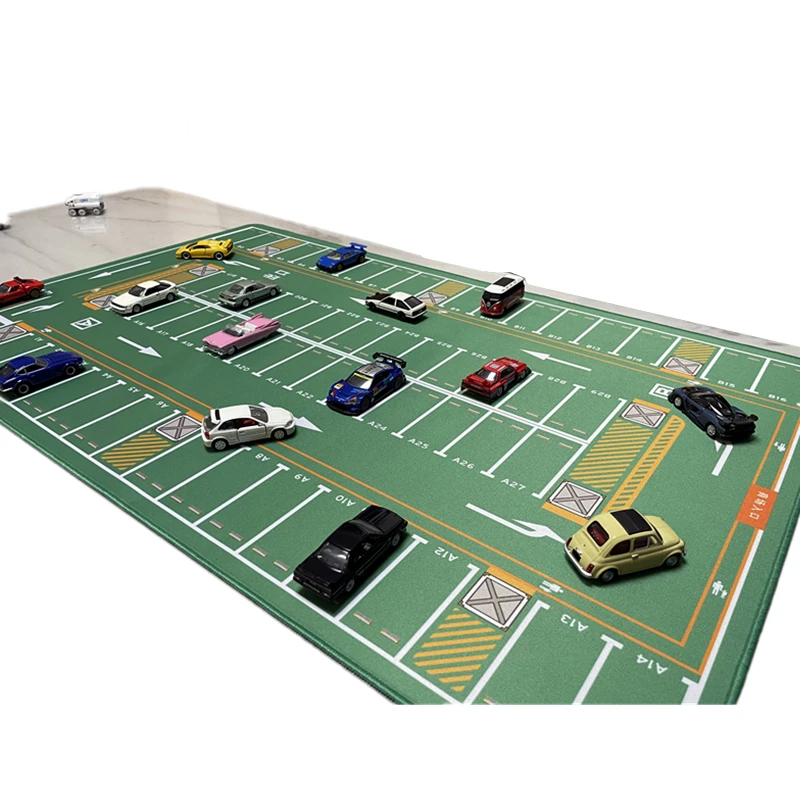 80CM 1:64 Scale Car Scene Mat Large Parking Lot Mat for Diecast Model Vehicle Scene Display Toy Mouse Pad Scene Display