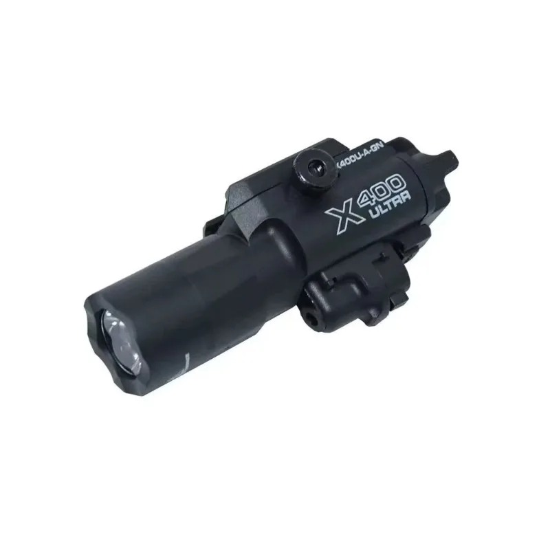 Linterna de Alta Intensidad 2 en 1 X400U con Puntero Láser, Compatible con Rieles de 20 mm, para Pistolas de Airsoft, Caza, Partidos de CS, Juegos de Guerra (Batería no Incluida)
