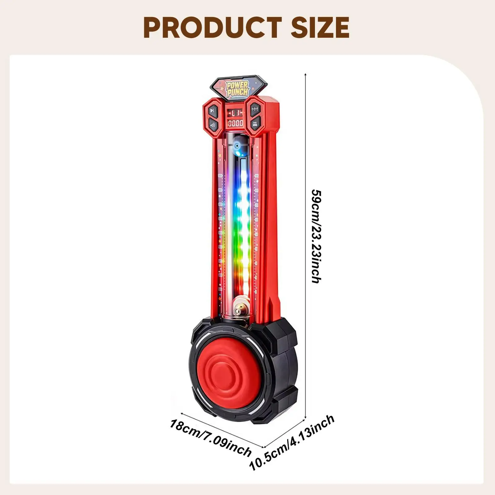 Musical Boxing Machine Wall Target LED Light Trainer Exercise Pad for Home Gym Parent Child Interactive Reaction Practice