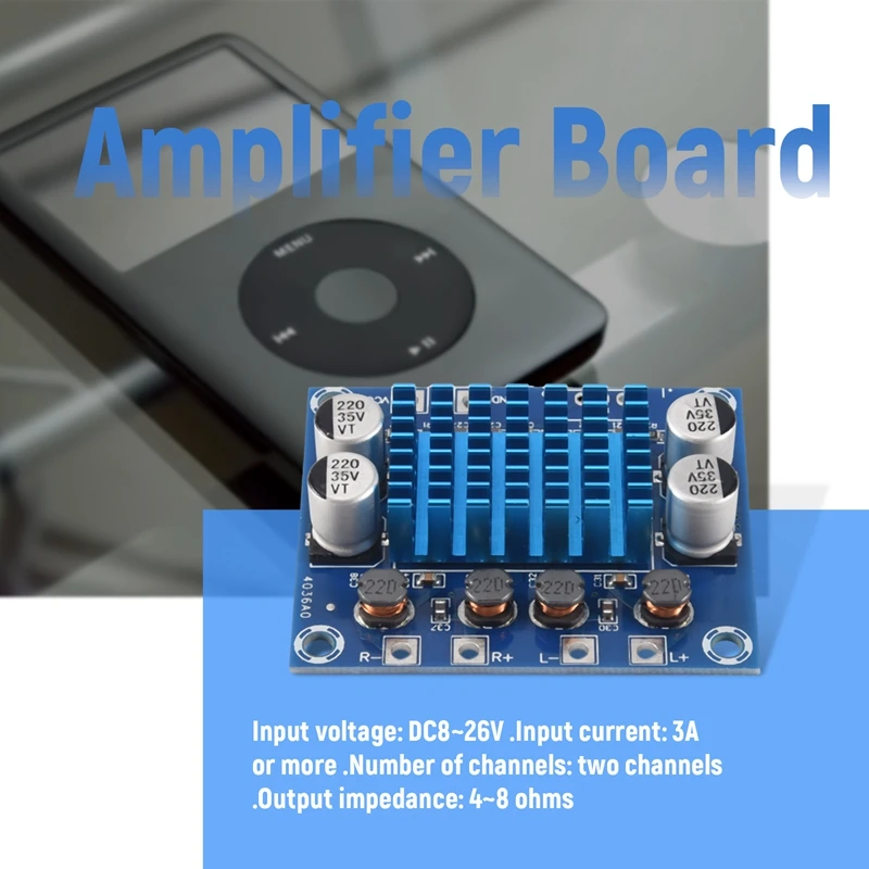 DC8-26V 30W X 2 XH-A232 Class D Digital Audio Power Amplifier Board Mp3 Amplifier Board 12V24V Sound Reinforcement Board