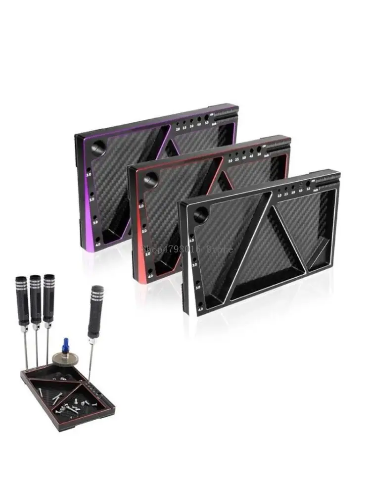 Compact Screw Alloy Workstation Tray Great for Organizing Small Components Efficiently Perfect for Hobbyists