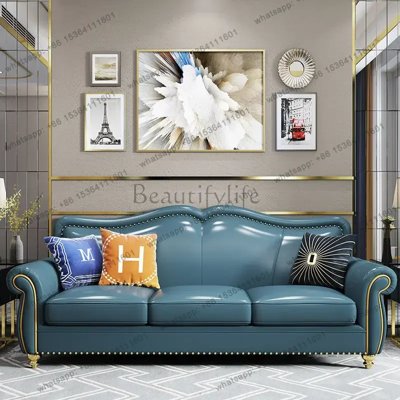 PJ  Blue Oversized Living Room Sofas Sectional High Cute Bubble Sofa
