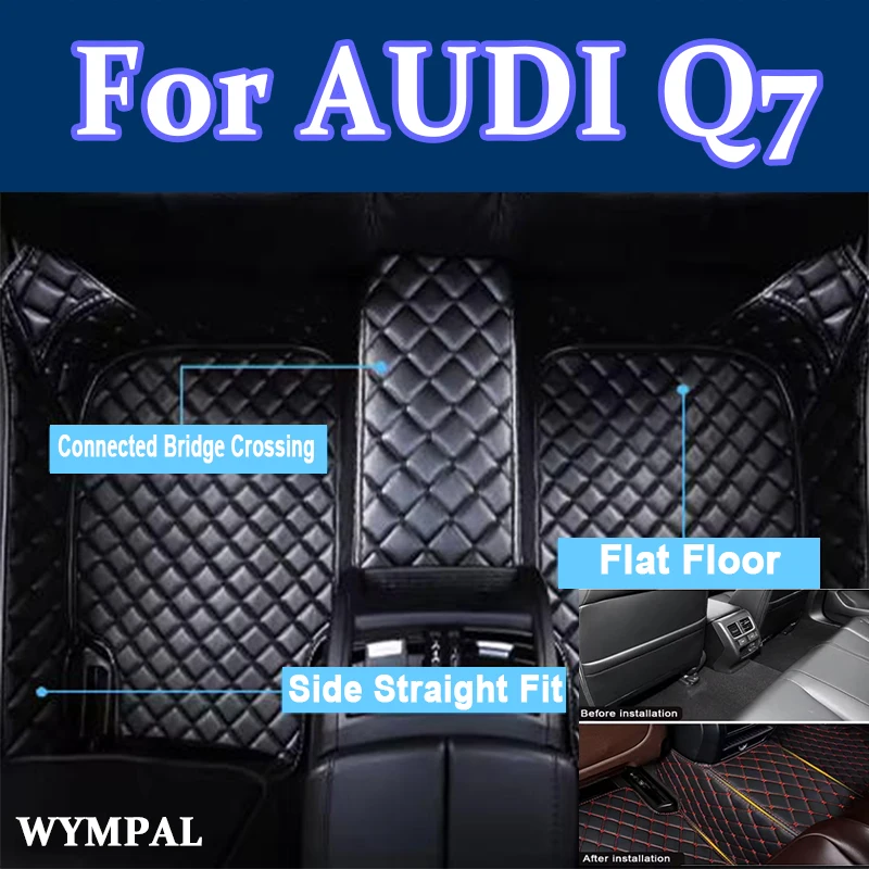 

Luxury Car floor mats for AUDI Q7 (Seven seats) 2006 2007 2008 2009 2010 2011 2012 2013 2014 2015 Custom foot Pads automobile