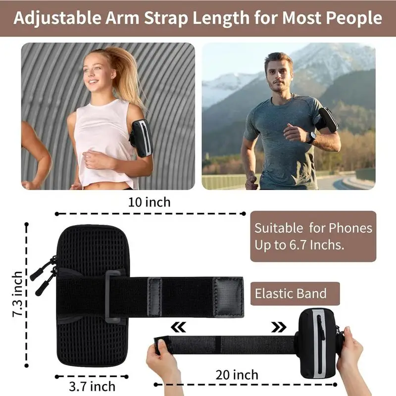 Cell Phone Armbands Waterproof Sport Armbands Portable Gym Arm Bag Multifunctional Cycling Pouch For Outdoor Activities