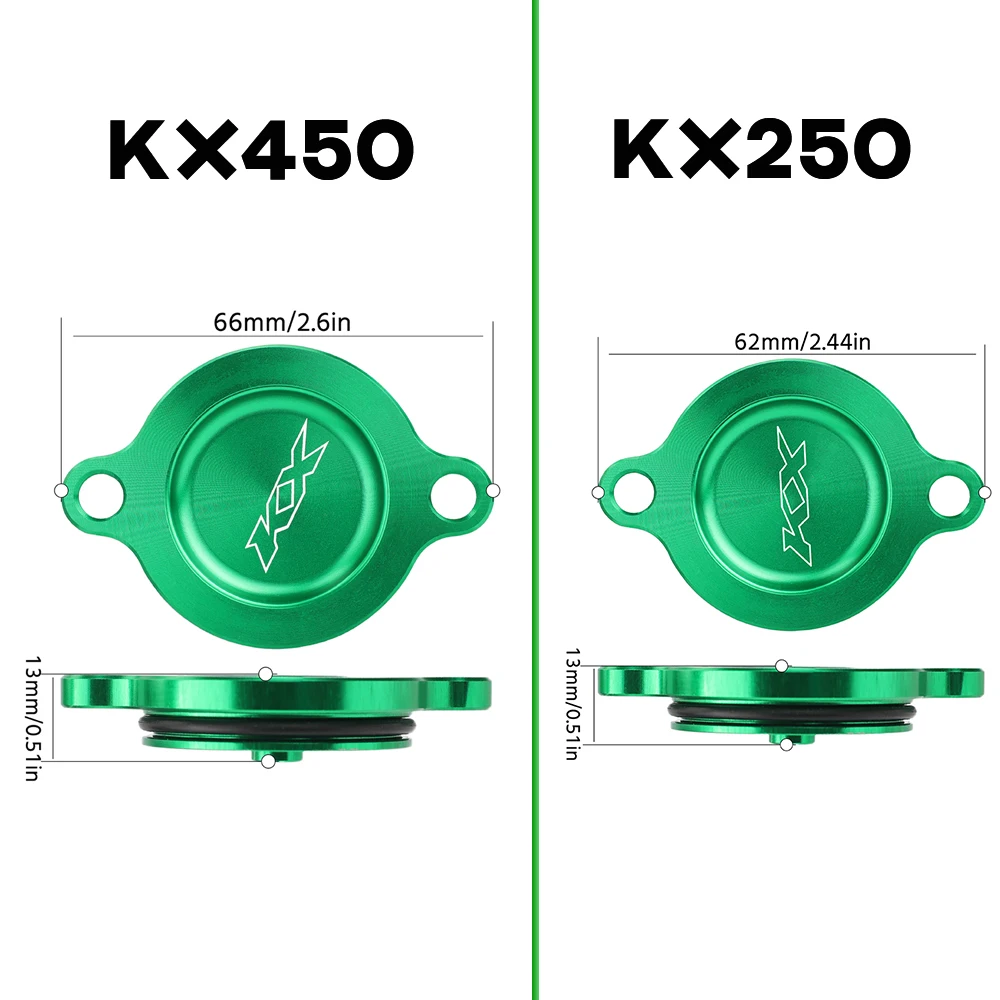 Couvercle de filtre à huile moteur et à carburant pour moto, accessoires pour KAWASAKI KX250 2006 KX450F KXF KX 250 450 KX450 F/X 2024