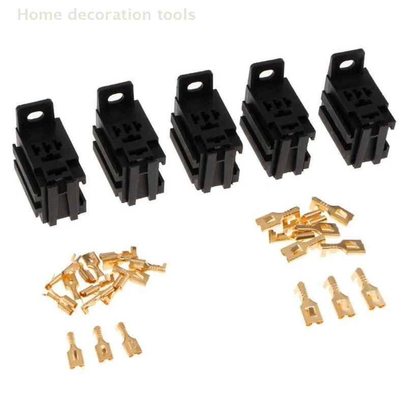 ملحقات تعديل السيارات: 5 مجموعات من مقابس توصيل مرحل السيارة DIY، محطة نايلون مثبطات اللهب #2