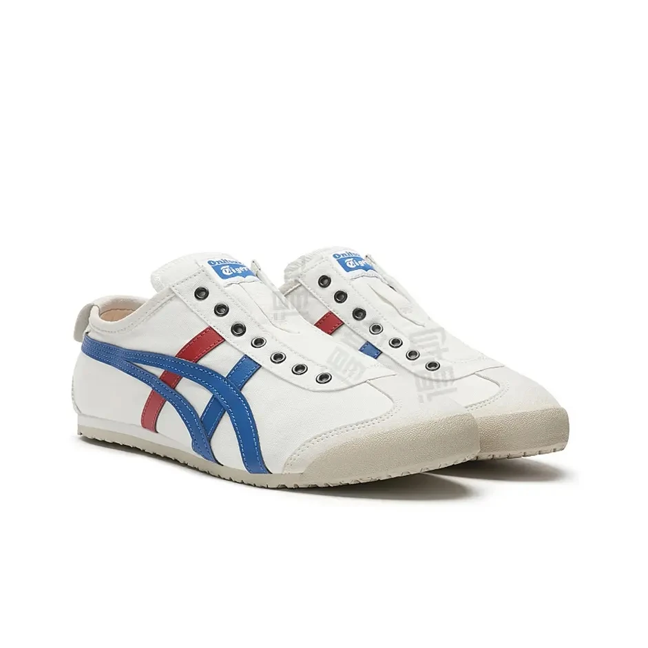 Onitsuka Tiger MEXICO 66 Slip-on Homens e Mulheres Sapatos de Skate Corte Baixo Tecido Ao Ar Livre Couro Sintético D3K0N-0143