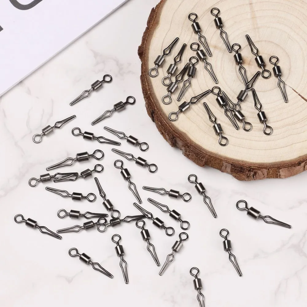 100Pcs 8-Shaped Ring Not Easy To Rust Swivel With Side Line Clip Flexible Rotation American Style Sub Clamp