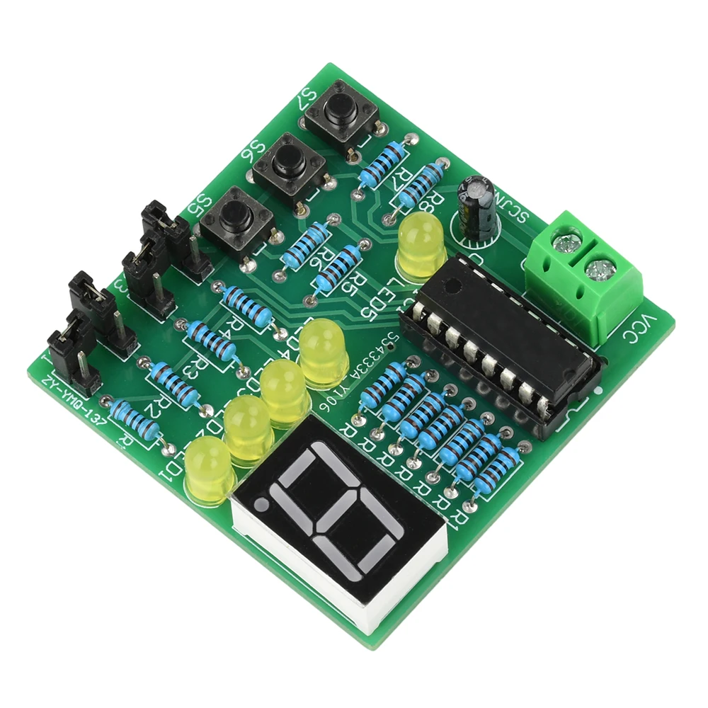 Dc 5v diy decodificação display fabricação eletrônica peças soltas kit de treinamento e ensino 25ma corrente de condução