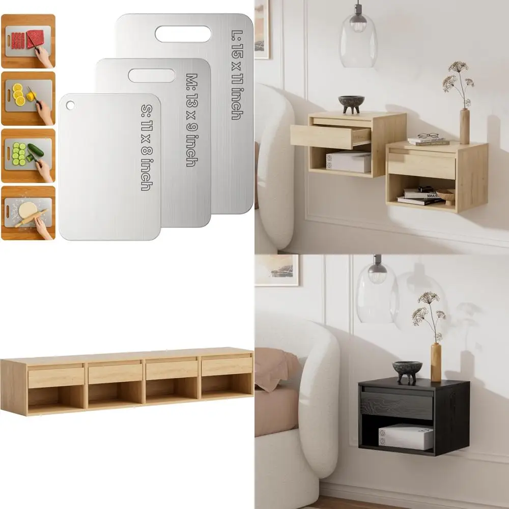 

Набор разделочных досок из чистого титана, кухонное обновление из 3 предметов, улучшенное антипригарное покрытие на 2025 год, гигиенические и прочные доски для длительного использования