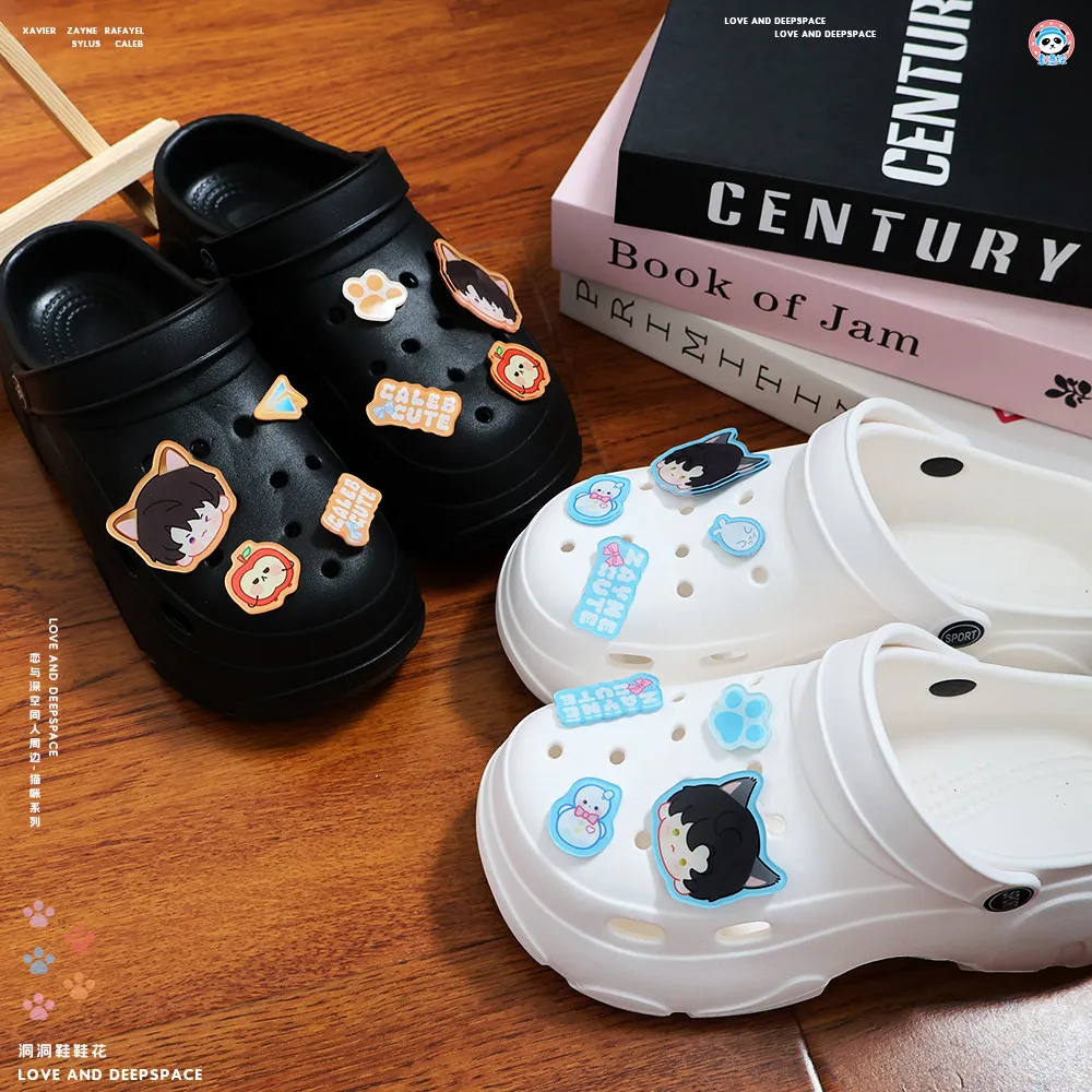 Love and Deepspace Rafayel Sylus Caleb Clogs Shoe Charms Acrylic Ornaments DIY Accessories Anime Cosplay Halloween gift
