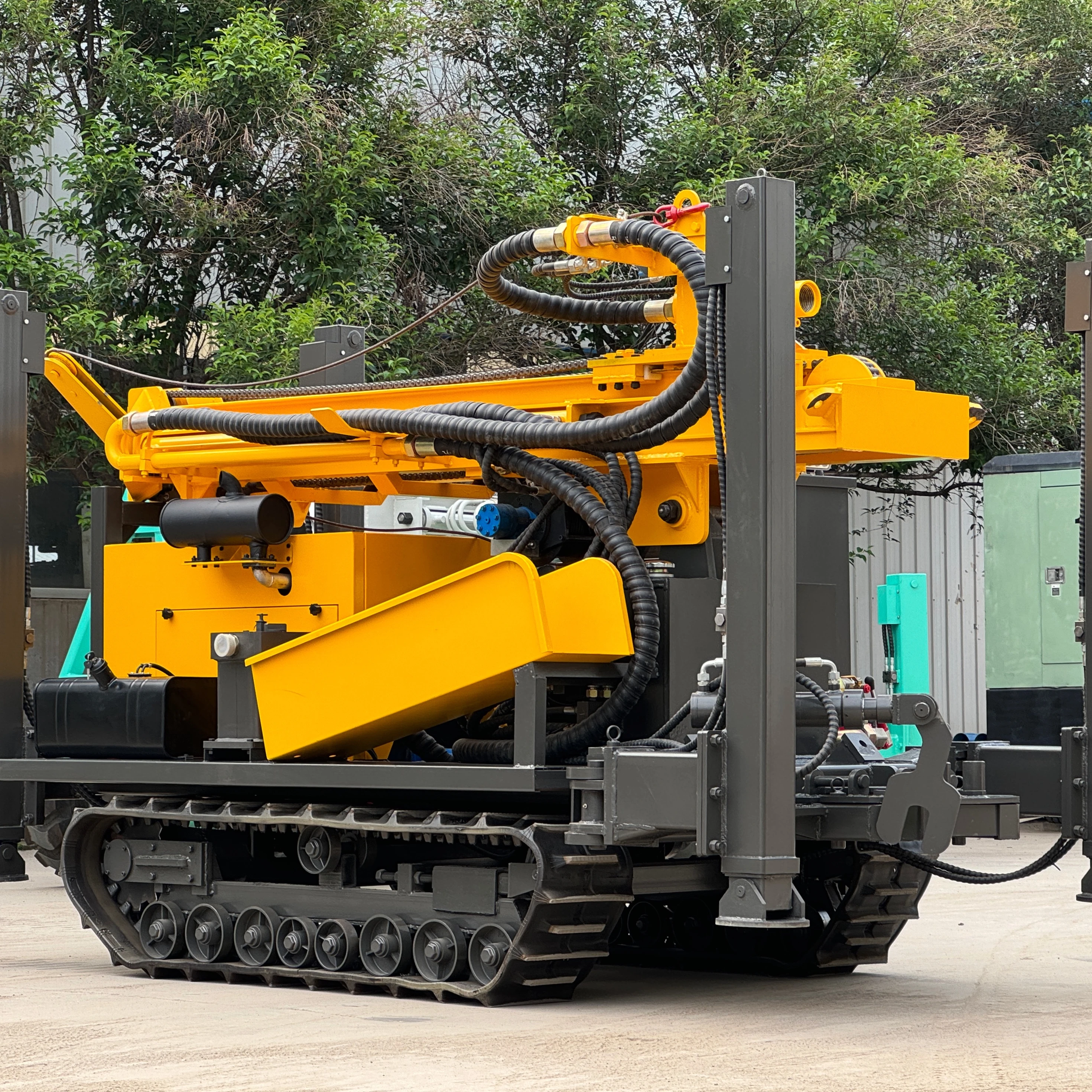 Heavy Water Well Drilling Machine 200m Water Air Dual Use Drill Rig Core Borehole Portable Crawler DTH Hydraulic
