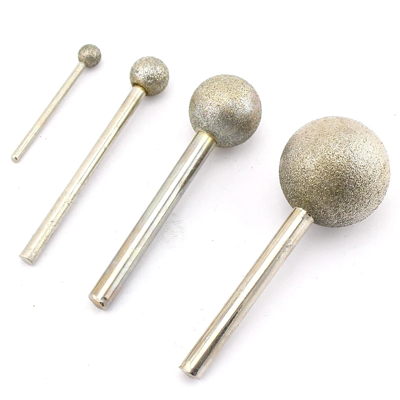 

1/5pcs Diamond Round Ball Burr Drill Bit 3mm 6mm Shank Grinding Wheel Diamond Tools For Carving Engraving Drilling 4-18mm Tools