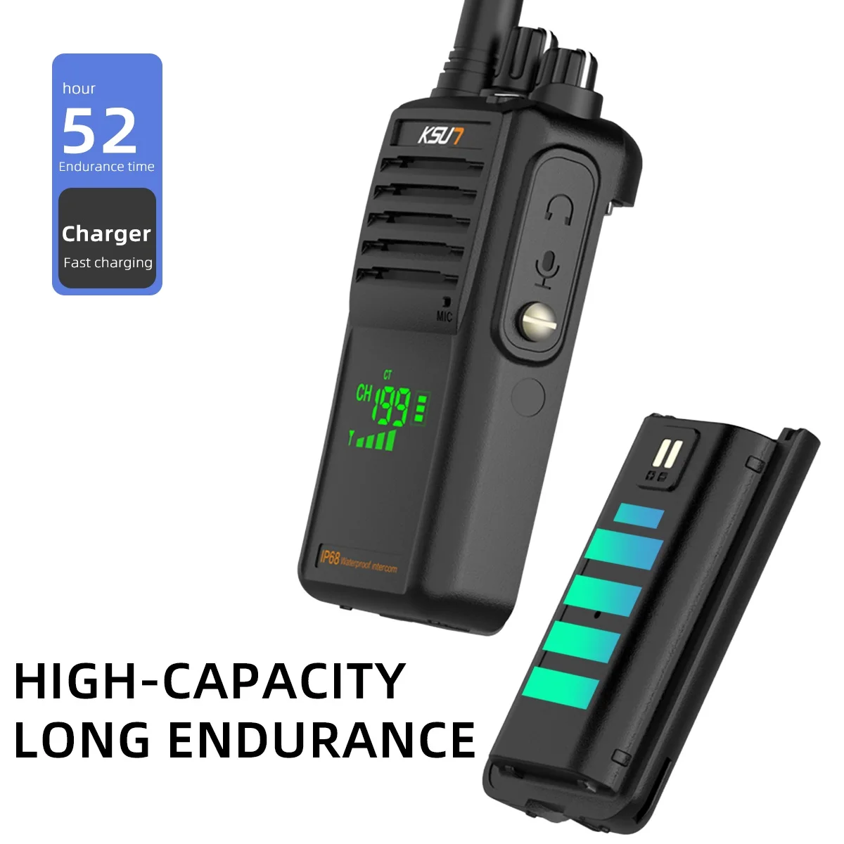 Spitze! Professionelle VHF Long Range Walkie Talkie IP68 Wasserdichte Boot Radios Für Angeln Kajak Kommunikation Radio Station P85