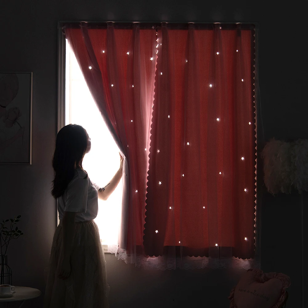 YanYangTian Magic Strap Curtains for Windows Living Room Bedroom Magic Tape Tulle for windows small window sheer curtain Gauze