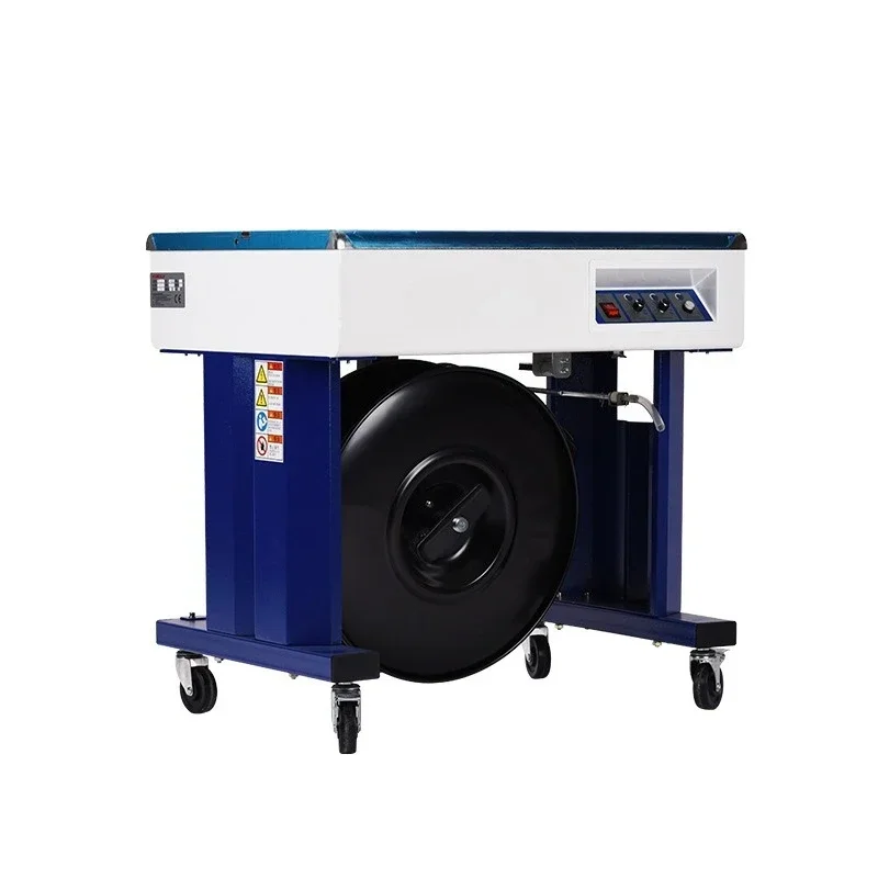 Semi-automatic strapping baler Semi-automatic strapping machine pp belt baler Double motor high table semi-automatic baler