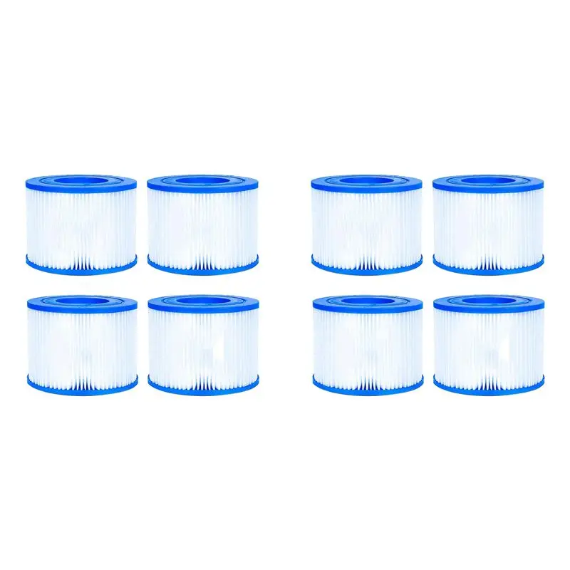 

Картриджи для фильтров типа VI ABFA, 8 штук, для надувных гидромассажных ванн и СПА, совместимые с моделями 90352E и 58323E.