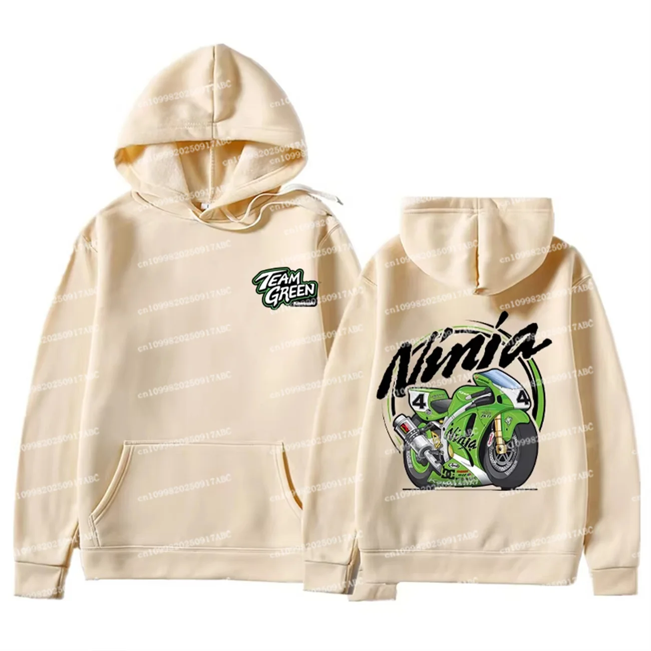 

（Kawasaki）Kawasaki Hoodie Motorcycle Racing Outdoor Enthusiasts Spring and Autumn Edition Men's Hoodie Sports Women's Hoodie