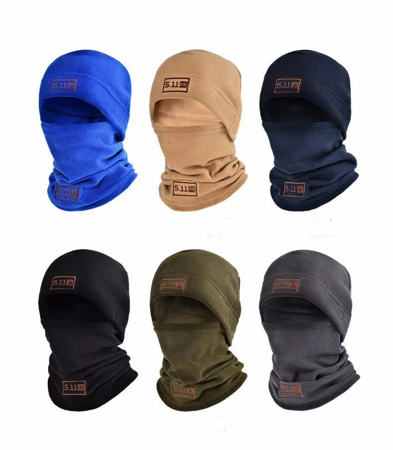 Winter Polar Coral Fleece Balaclava Men Face Mask Neck Warmer Beanies Thermal Head Cover Tactical Sports Scarf Ski Caps