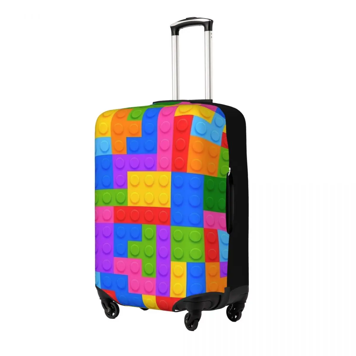 Building Blocks Print Suitcase Cover Vacation Strectch Luggage Accesories Cruise Trip Protector
