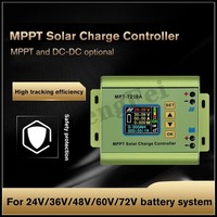 Latest CNC MPT-7210A Color LCD Display MPPT Solar Panel Charge Controller 24/36/48/60/72V Boost Solar Battery Controllers