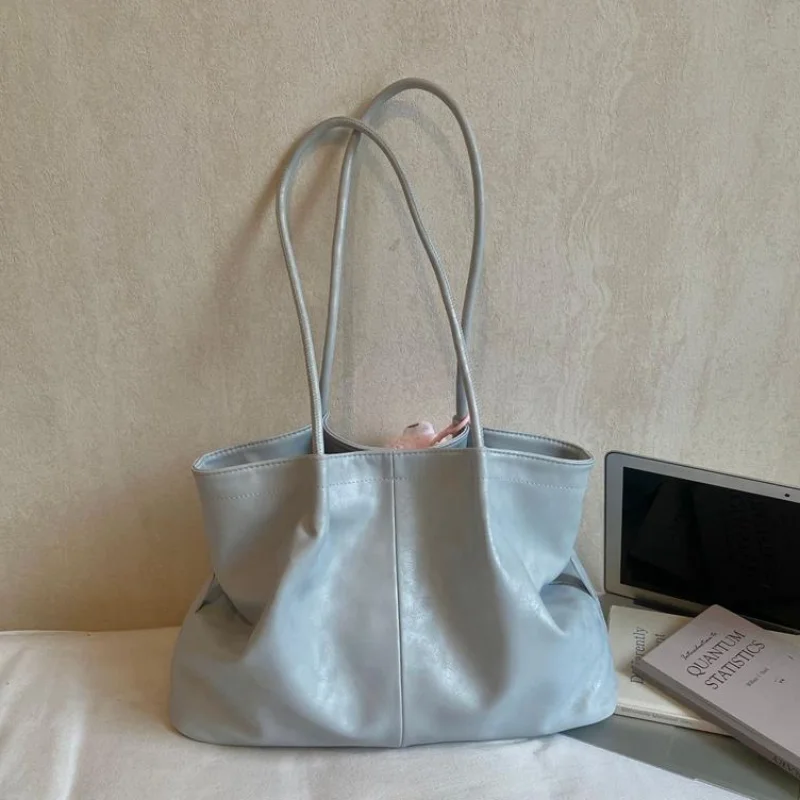 

Fashion Frosted Women's Tote Bag Elegant Relaxed Shoulder Bag Underarm Bag High-end Design Solid Color Versatile Shoulder Bag