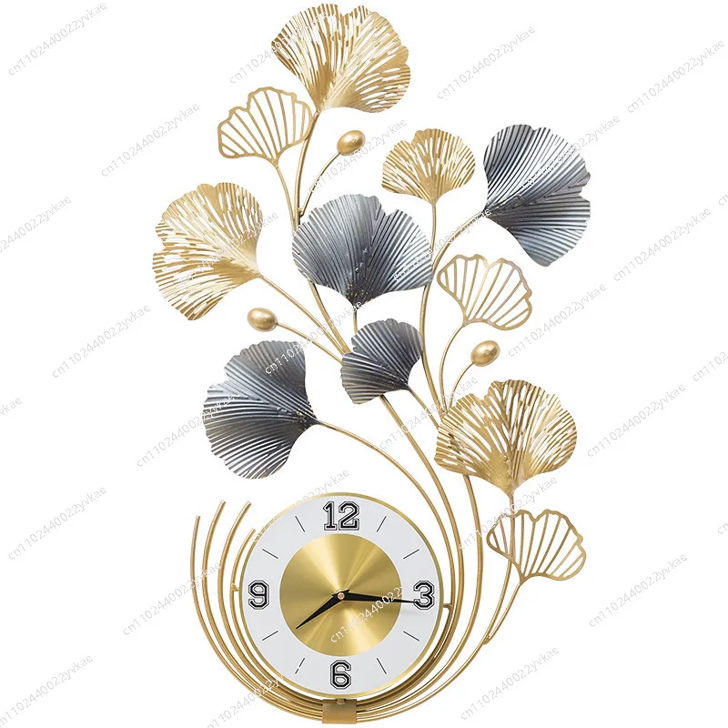 

Wrought iron wall clock silent decorative wall hanging style 2